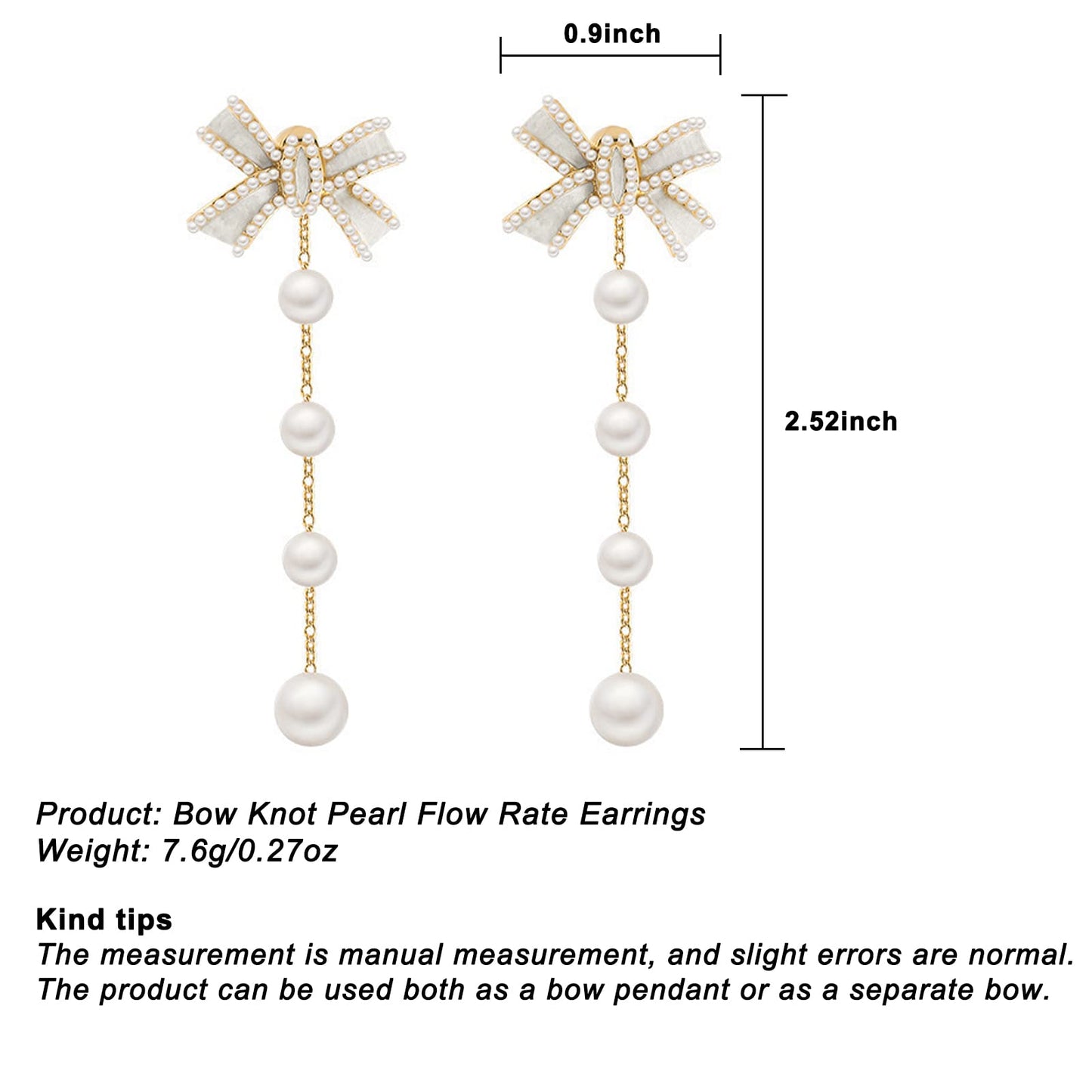 Pearl Drop Earrings for Women, Gold Plated Pearl Dangle Earrings, Hypoallergenic Elegant Gold Pearl Tassel Earring, Birthday Gift