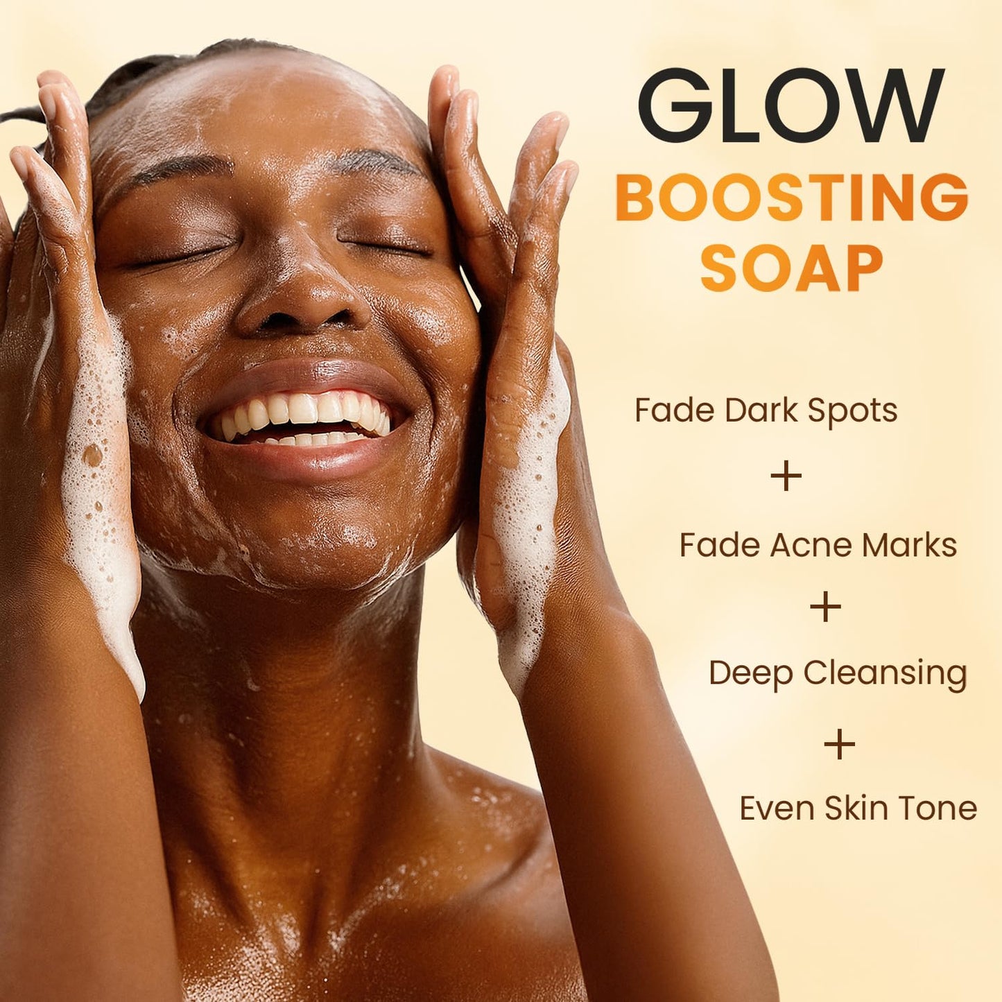 Turmeric Kojic Acid Soap for Dark Spots Brightening – Face and Body Wash with Vitamin C, Retinol, Collagen, Vitamin E, Glycerin, Shea Butter & Castile Olive Oil – Soap for Women & Men (120g x 2)