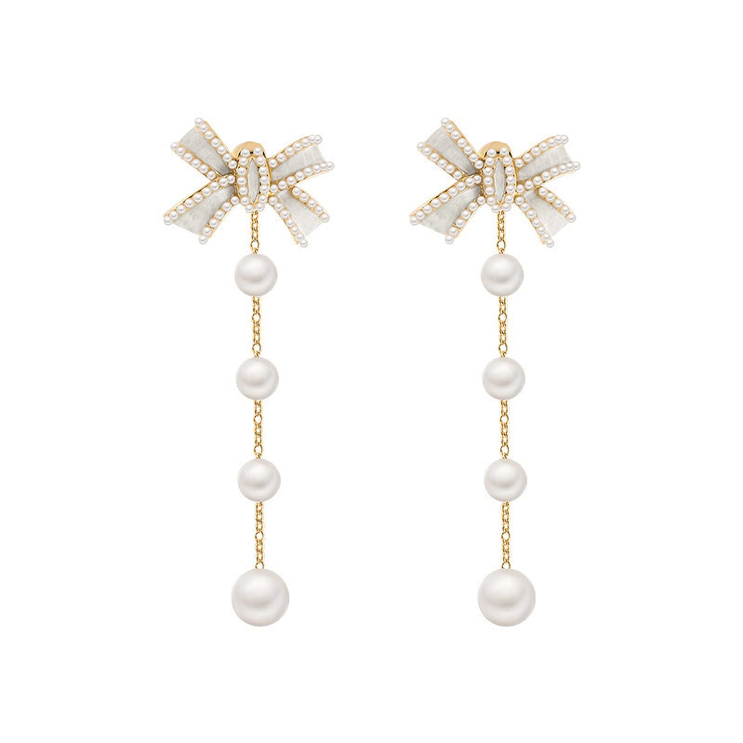 Pearl Drop Earrings for Women, Gold Plated Pearl Dangle Earrings, Hypoallergenic Elegant Gold Pearl Tassel Earring, Birthday Gift