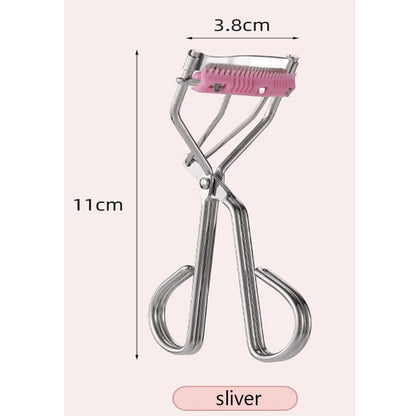 Eyelash Curlers with Small Eyelash Comb & Refill Pads, High On Lash Curler Stainless Steel Eyelash Makeup Tool for Eye-Opening & Lifted Lashes, Wide Angle Beauty Curling Natural Styling