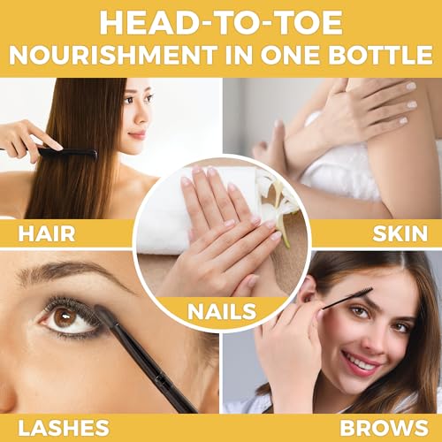 Cold pressed Organic Castor Oil 16 fl oz - Castor Oil for Face, Eyelashes, Traditional Eyebrow Serum, Hair Oil - Certified Organic & Non-GMO