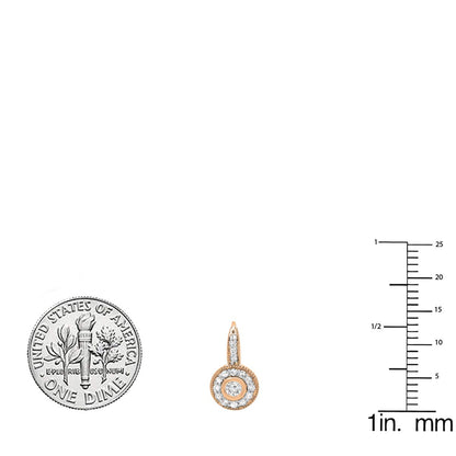 Dazzlingrock Collection 0.45 Cttw Round Lab Grown White Diamond Women Cluster Halo Drop Earrings, 18K Solid Rose Gold