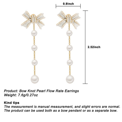 Pearl Drop Earrings for Women, Gold Plated Pearl Dangle Earrings, Hypoallergenic Elegant Gold Pearl Tassel Earring, Birthday Gift