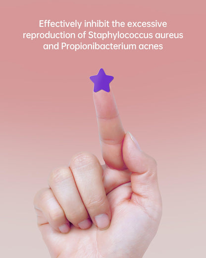 Acne Patches 112 Dots, Star Pimple Patches Hydrocolloid Acne Patches for Face Cute Zit Patches Pimple Stickers Acne Dots - Purple, Blue, Pink and Yellow