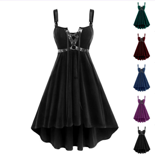 Womens Halloween Costumes 2025 Witch Dress Plus Size Renaissance Medieval Vintage Dark Gothic Dresses