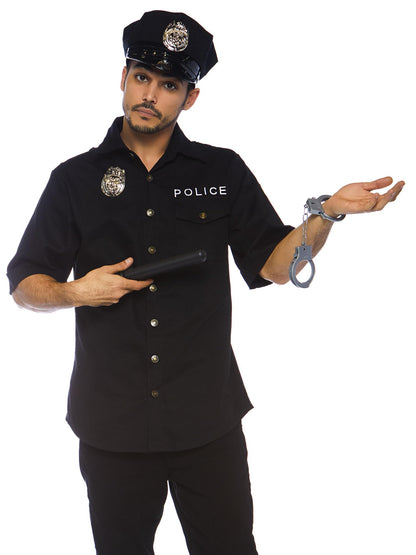 Police Adult Sized Costumes, Black, X-Large US