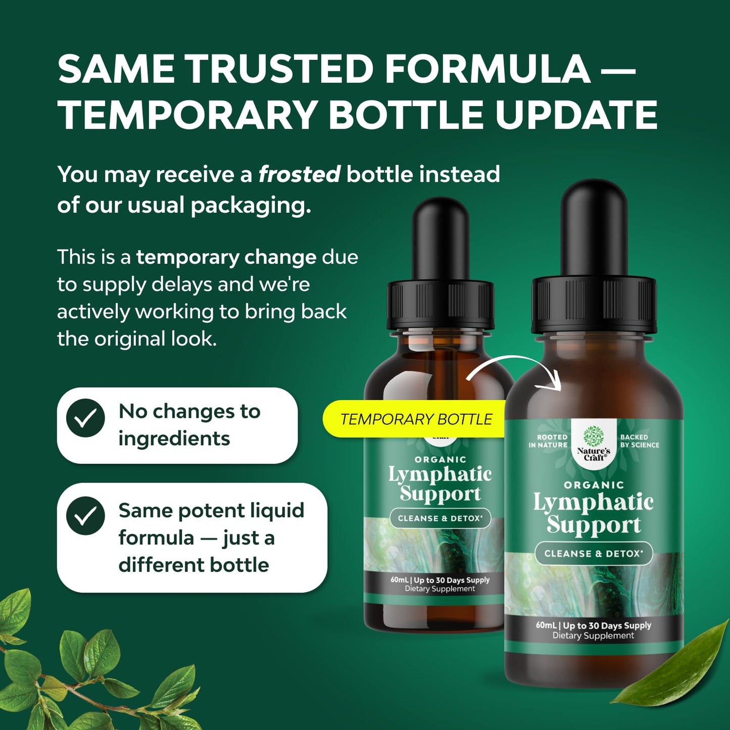 Herbal Lymphatic Drainage Drops Cleanse and Immune Support Supplement