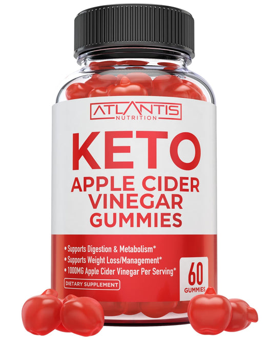 Keto ACV Gummies for Weight Loss - Apple Cider Vinegar Gummies Formulated to Support Advanced Weight Loss, Digestion, Detox & Cleansing, Made with 1000MG ACV Per Serving - 60 Count