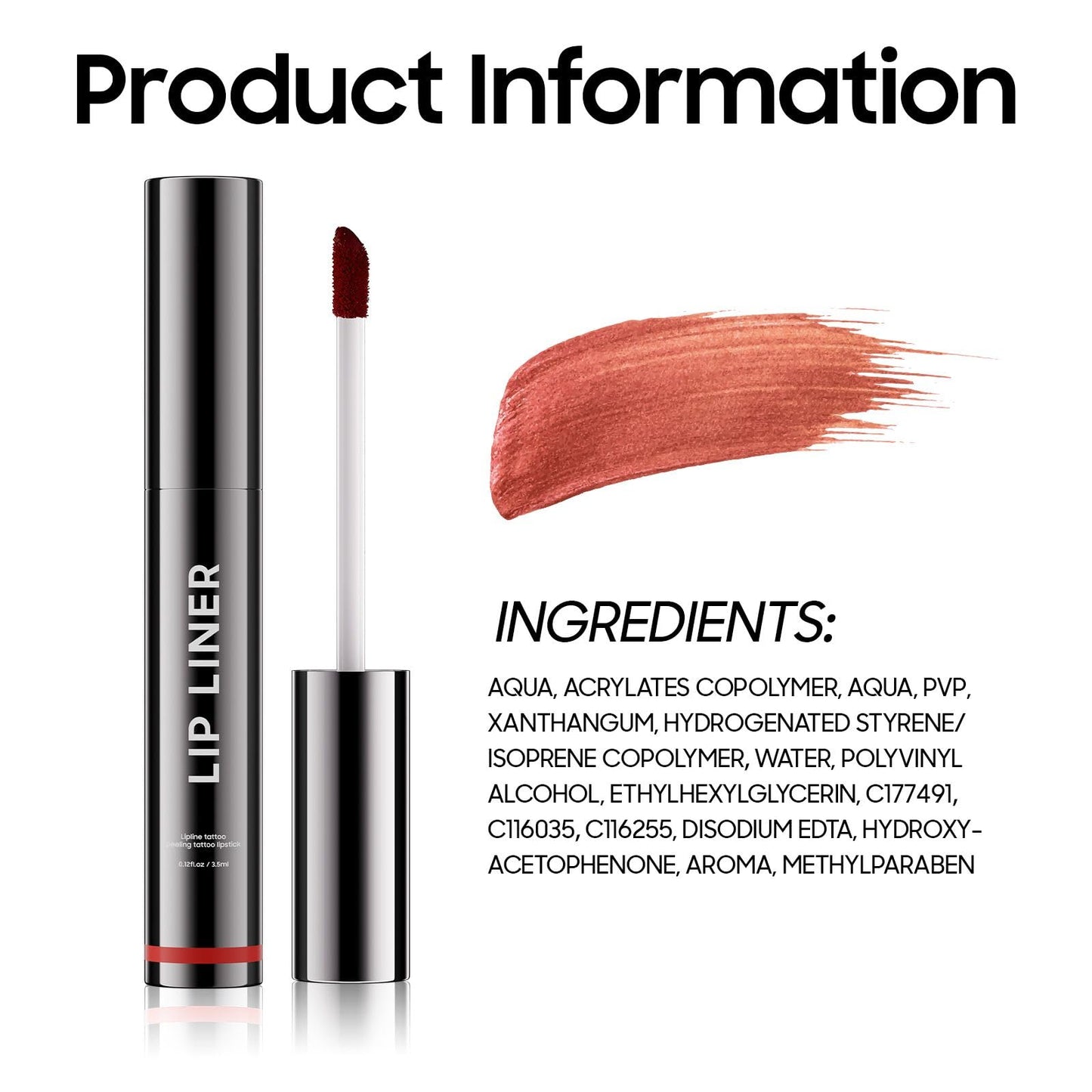 Ihrlpxkc Lip Stain Peel Off - Lip Liner Long-wear & Waterproof Moisturizing Lip Stain with Matte Finish, Transfer-Proof, Non-Stick Cup Lip Tint Stay On All Day (Nude)