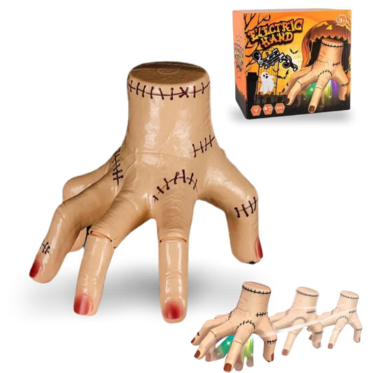 Thing Hand Halloween Scary Fake Hand, Addams Hand Props Cosplay with Lights Music Ghost Hands Halloween Toys (Music Light Hand)