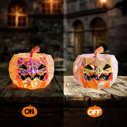 Pyrrhiax Prismatic Iridescent Pumpkin,Iridescent led Pumpkin,Halloween Ghost Decorations,Halloween Light Up Ghost