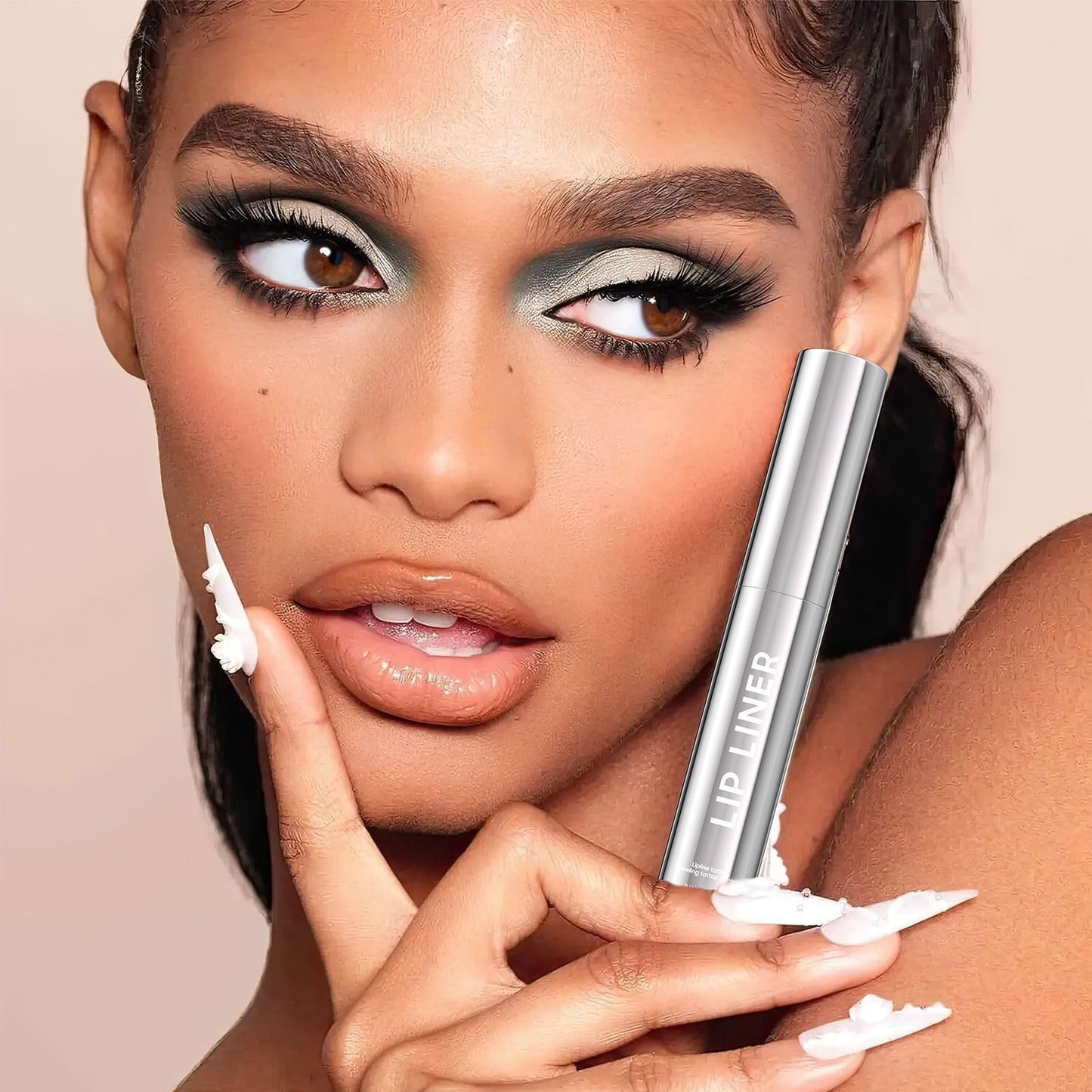 Ihrlpxkc Lip Stain Peel Off - Lip Liner Long-wear & Waterproof Moisturizing Lip Stain with Matte Finish, Transfer-Proof, Non-Stick Cup Lip Tint Stay On All Day (Nude)