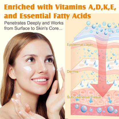 Beef Tallow and Honey Cream for Skin, Moisturizer Creams, Whipped Tallow Cream for Smooth Nourishing Face & Body, Natural Beef Tallow Balm for Skin Care, Beef Tallow, Butter and Honey Balm