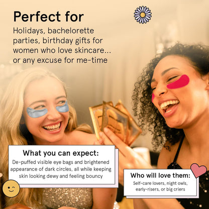 grace & stella Under Eye Patches (12 pairs) Eye Masks for Puffy Eyes and Dark Circles - Stocking Stuffers, Christmas Gifts for Women - Gifts for Birthdays, Bachelorette Party, Bridesmaids, Self Care