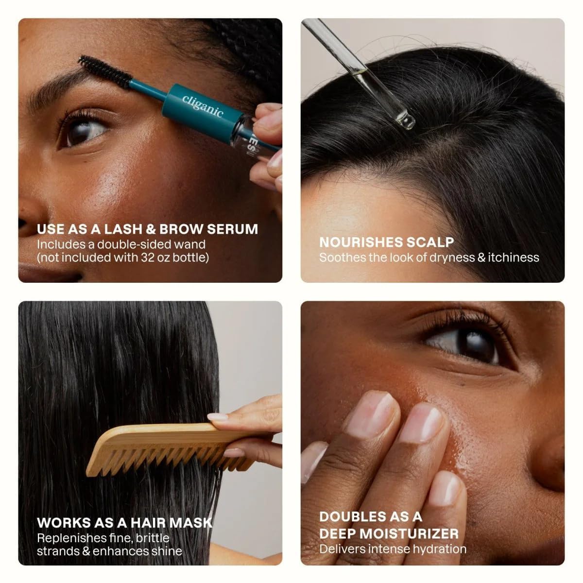 Organic Castor Oil, 100% Pure - For Hair, Skin, Face, Eyelashes & Eyebrows | Natural Cold Pressed Unrefined Hexane-Free (8oz)