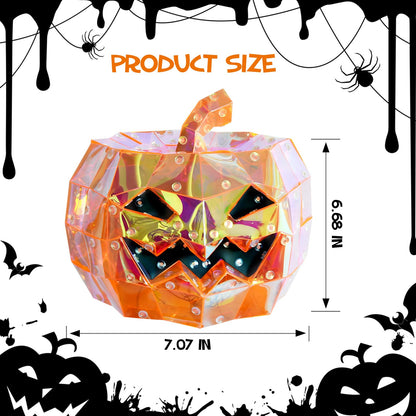 Pyrrhiax Prismatic Iridescent Pumpkin,Iridescent led Pumpkin,Halloween Ghost Decorations,Halloween Light Up Ghost