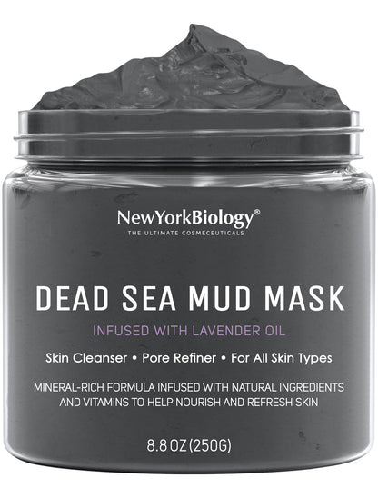 Dead Sea Mud Mask for Face and Body | with Lavender | Spa Quality Pore Refiner for Oily Skin | Natural Skincare for Women & Men | Tighten Skin for A Healthier Complexion | 8.8 oz