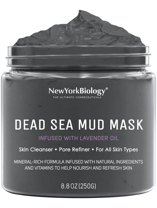 Dead Sea Mud Mask for Face and Body | with Lavender | Spa Quality Pore Refiner for Oily Skin | Natural Skincare for Women & Men | Tighten Skin for A Healthier Complexion | 8.8 oz