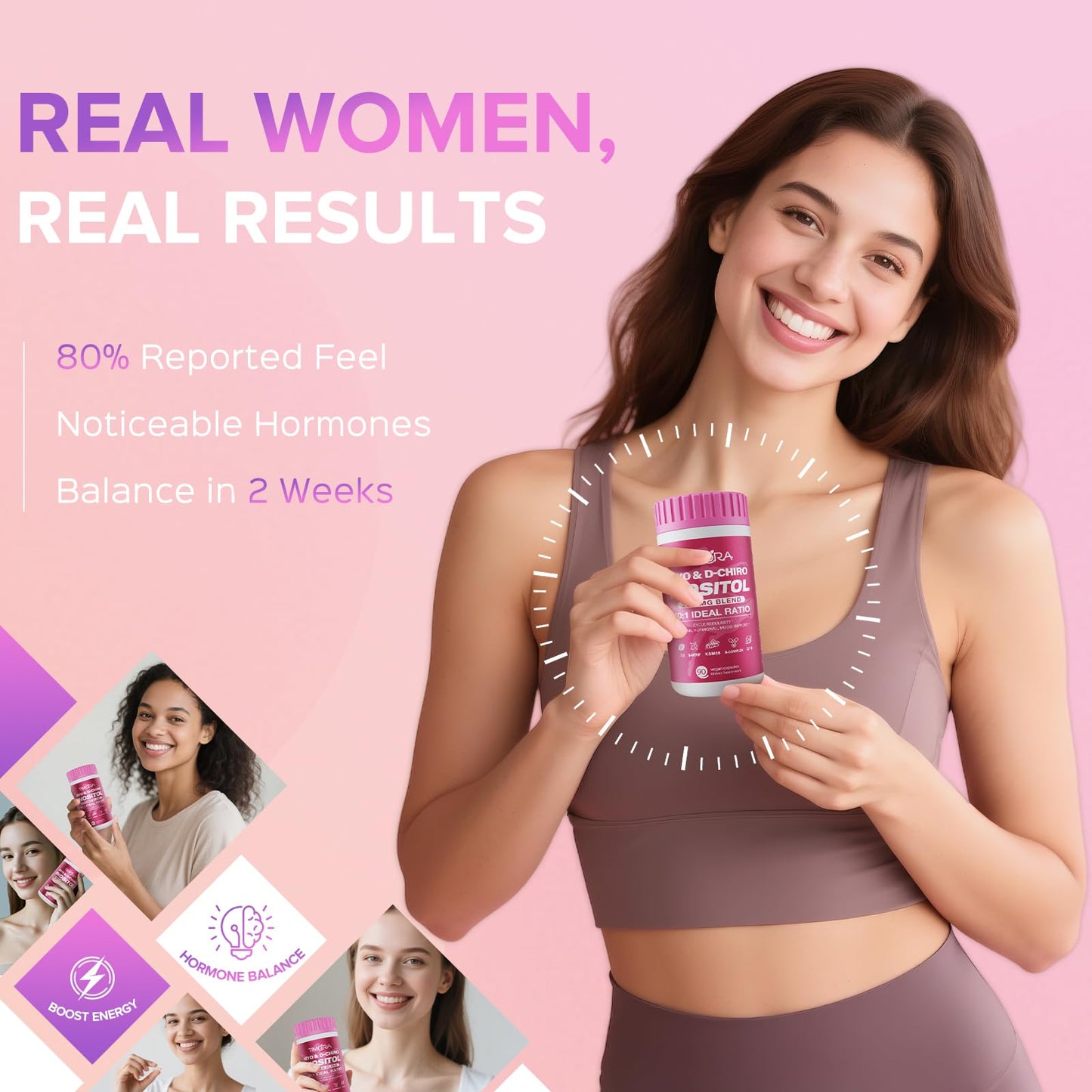 TIMORA Premium 10-in-1 Myo-inositol & D-Chiro Inositol Supplement for Women, Small Capsules for Hormone Balance & Ovarian Support, Skin Health, Plus Folate and Vitamin D - Ideal 40:1 Ratio