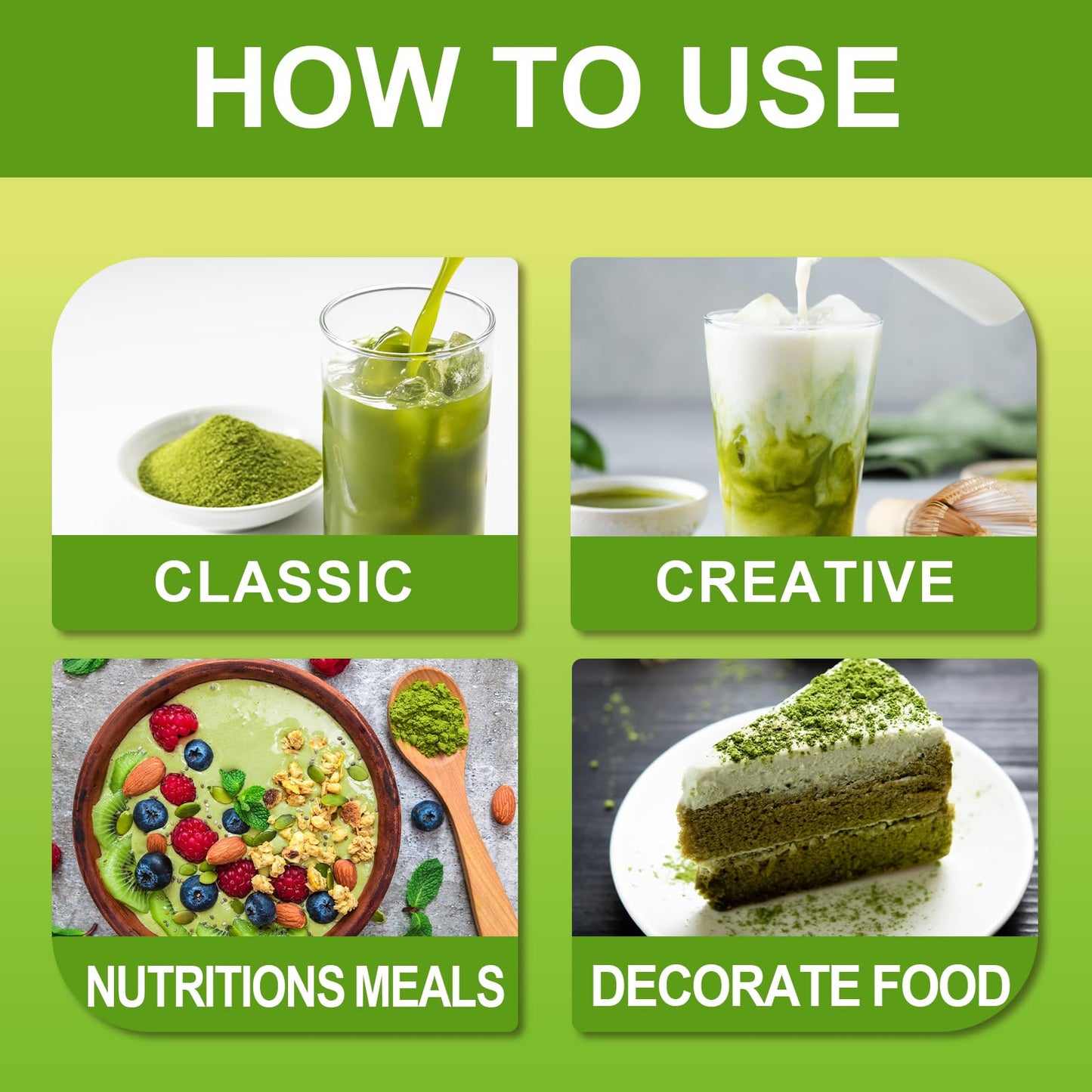 Moringa Powder Organic with Matcha, Green Teas & Resveratrol, 8 OZ Superfood Energy Booster, Antioxidant & Immune Support, Vegan, Gluten Free, Easy-to-Mix (1 Pack)