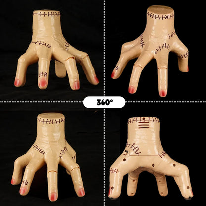 Thing Hand Halloween Scary Fake Hand, Addams Hand Props Cosplay with Lights Music Ghost Hands Halloween Toys (Music Light Hand)