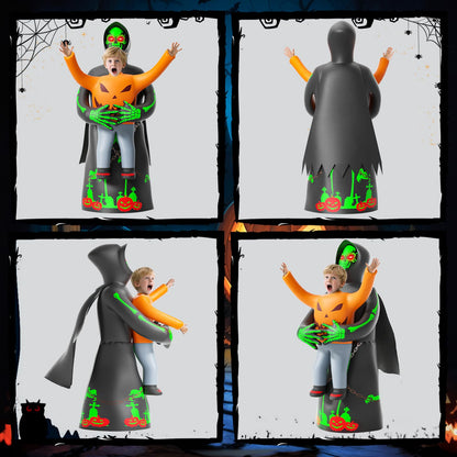 Inflatable Costume for Kids, Lights Halloween Costume, Scary Blow Glow Cosplay Costumes, Halloween Birthday Party Games for Kids 6-8 Cosplay Events Party