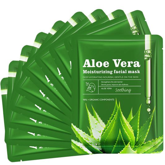 Aloe Vera Soothing Sheet Mask，Refreshing and Moisturizing,Facial Sheet Mask for Dry,Oily, Sensitive Skin（25ml/0.88oz）
