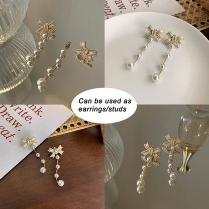 Pearl Drop Earrings for Women, Gold Plated Pearl Dangle Earrings, Hypoallergenic Elegant Gold Pearl Tassel Earring, Birthday Gift