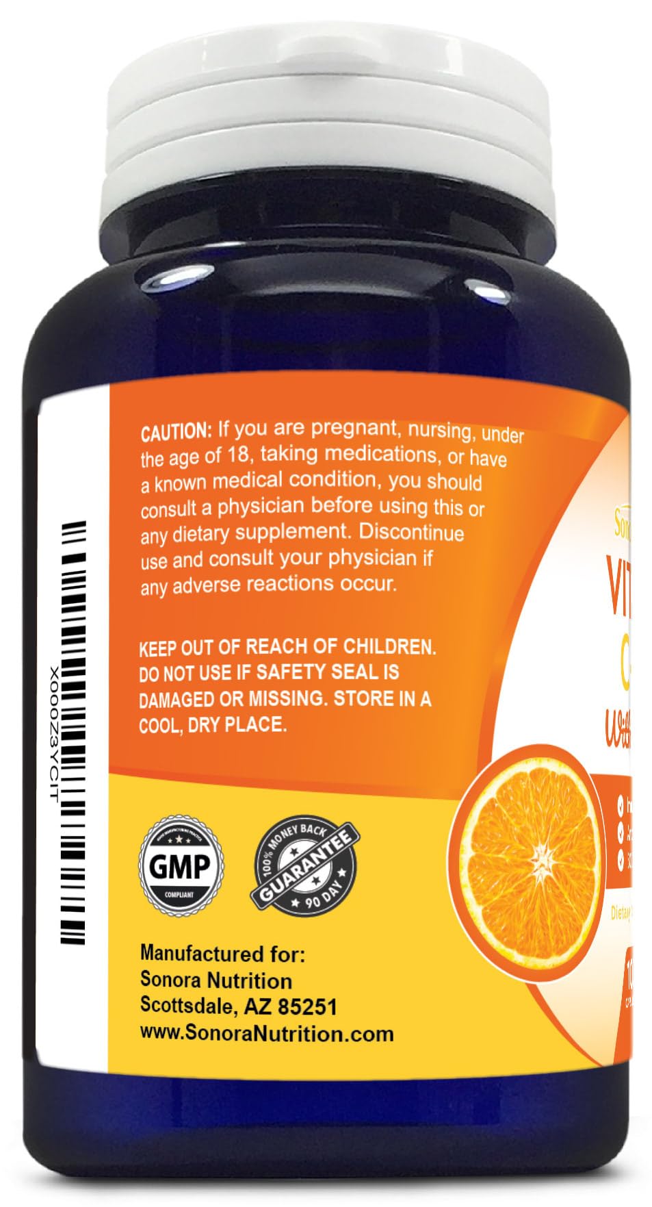 Vitamin C with Rose HIPS 500 mg, 200 Capsules