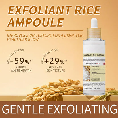 Black and White Rice Peeling, Soft Rice Exfoliating Face and Body, New glow rice Black and White Rice Exfoliant Duo Ampoule Set for All Skin Types, Gentle Peel & Deep Hydration 2 Pack (2.7 fl oz Each)