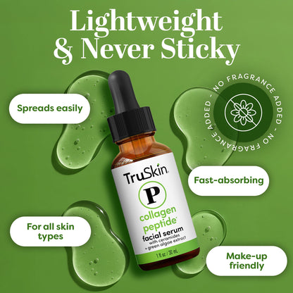 TruSkin Pro Collagen Multi Peptides Serum for Face – Anti Aging Face Serum with TriPeptide-29 & Ceramides – Support Skin’s Natural Collagen & Skin Barrier for Firmer-Looking Skin – 1 fl. Oz