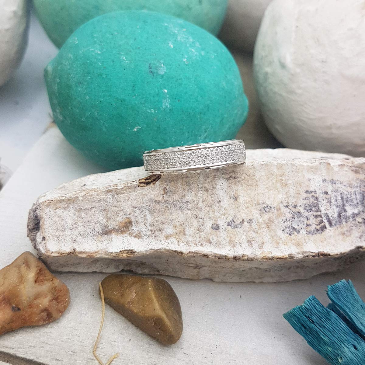 Dazzlingrock Collection 0.25 Cttw Round Lab Grown White Diamond Men's Hip Hop Wedding Band in 14K Solid White Gold, Size 12