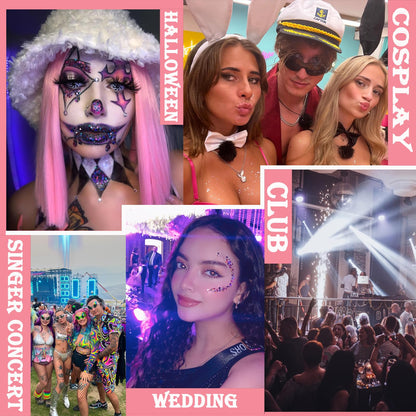 Body Glitter Face Glitter Gel: Singer Concerts Disco Festival Rave Accessories Face Glitter Makeup 150ml Chunky Sequins Mermaid Face Body Hair Glitter Gel (2 Orange)