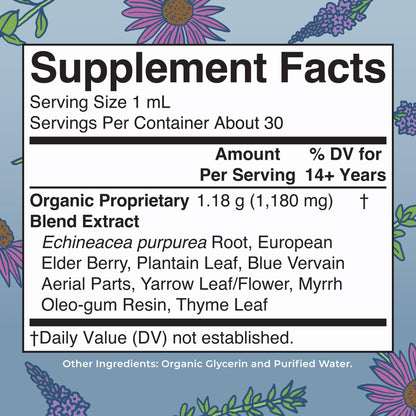 MaryRuth Organics Lymphatic Support Drops | USDA Organic Lymphatic Cleanse Immune Support Supplement| Lymphatic Support with Echinacea & Elderberry | Blue Vervain | Vegan | Non-GMO | 30 Servings