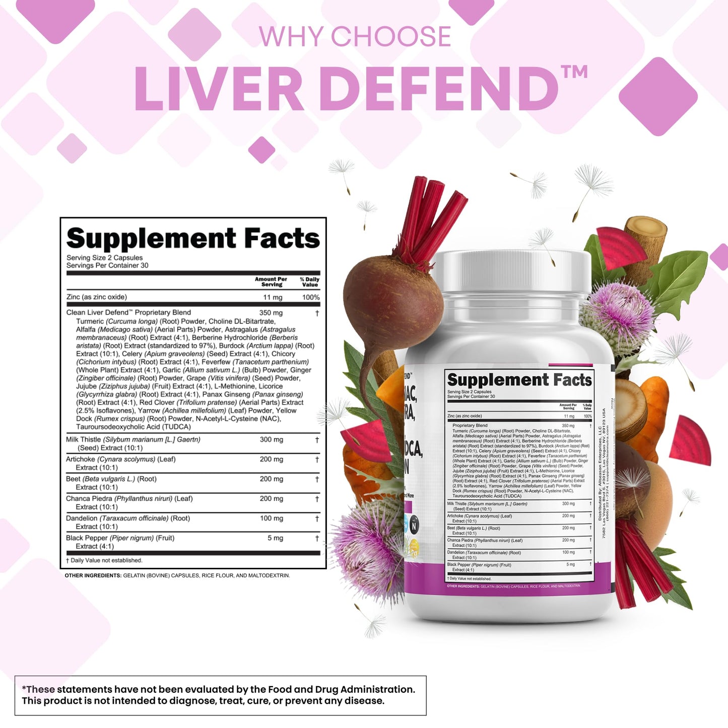 Clean Nutraceuticals Milk Thistle NAC Chanca Piedra Beet Root Artichoke Dandelion Root - Liver Cleanse Detox & Repair Supplement Plus TUDCA Choline & Ginger 60 Count