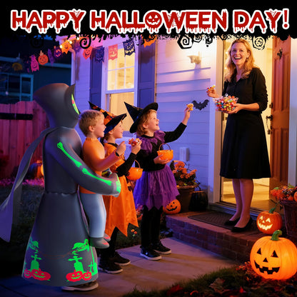 Inflatable Costume for Kids, Lights Halloween Costume, Scary Blow Glow Cosplay Costumes, Halloween Birthday Party Games for Kids 6-8 Cosplay Events Party