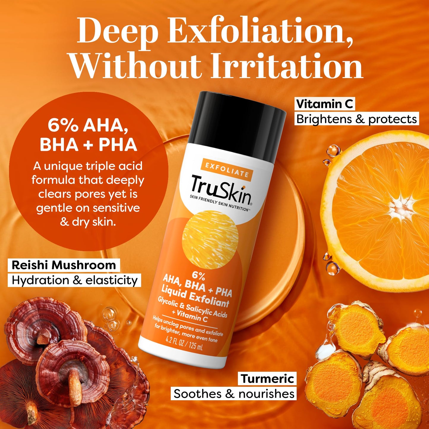 BHA Liquid Exfoliant & Toner – PHA AHA BHA Gentle Exfoliator with Salicylic & Glycolic Acid, Vitamin C – Improve Appearance of Tone & Texture, Unclog & Minimize Look of Pores, 4.2 fl oz