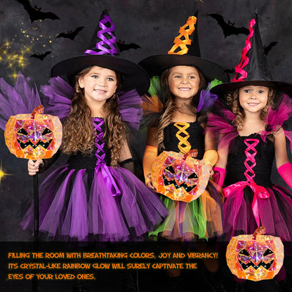 Pyrrhiax Prismatic Iridescent Pumpkin,Iridescent led Pumpkin,Halloween Ghost Decorations,Halloween Light Up Ghost