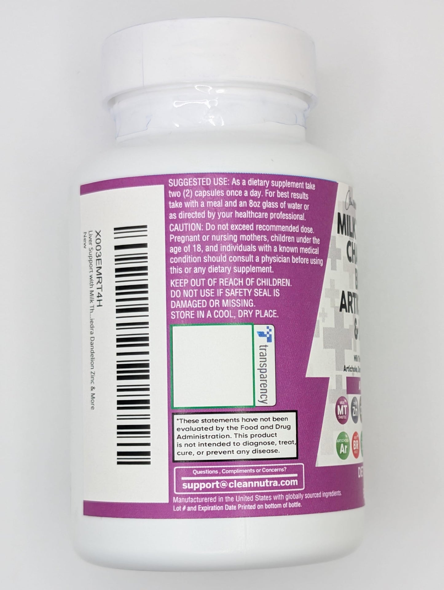 Clean Nutraceuticals Milk Thistle NAC Chanca Piedra Beet Root Artichoke Dandelion Root - Liver Cleanse Detox & Repair Supplement Plus TUDCA Choline & Ginger 60 Count