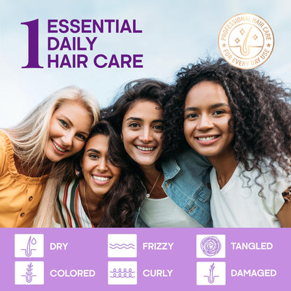 Hydrating Hair Serum – Keratin Hair Treatment for Dry, Frizzy, Damaged Hair – Biotin, Castor & Rosemary Oils – Anti‑Frizz, Heat Protectant & Split Ends Repair for Smooth, Shiny Hair, 5oz