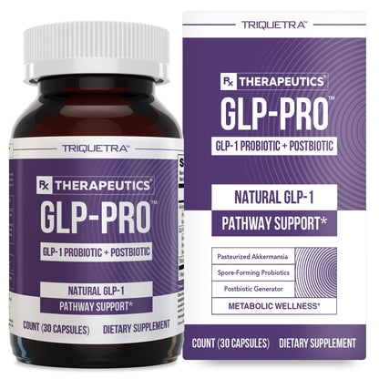 GLP-Pro™: Probiotic & Postbiotic Blend for Natural GLP-1 Support — Akkermansia MucT™, ButyraGen® Butyrate Generator & Spore Bacillus — Healthy Appetite, SCFA & Metabolic Balance — 30 Count