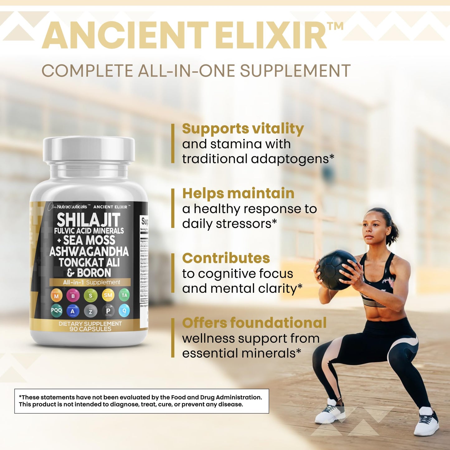 Shilajit Supplement for Men with Sea Moss, Tongkat Ali, Ashwagandha, Boron, Zinc, CoQ10, PQQ - Fulvic Acid Capsules - Energy Support - 90 Count - Resin, Gummy & Powder Alternative