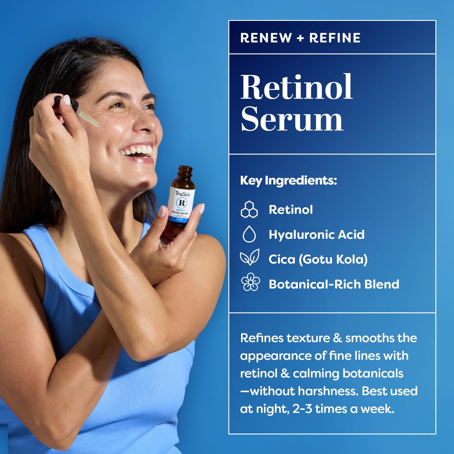 TruSkin Face Serum Duo – Vitamin C & Retinol Serum for Face – Anti-Aging Skin Care Gift Set for Women – Helps Improve Appearance of Fine Lines & Wrinkles for Smoother Looking Skin, 1 Fl Oz, 2 Bottles