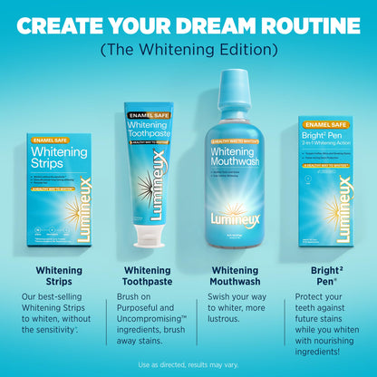 Lumineux Teeth Whitening Strips 21 Treatments – Peroxide Free - Enamel Safe for Whiter Teeth - Whitening Without The Sensitivity - Dentist Formulated - Sensitivity