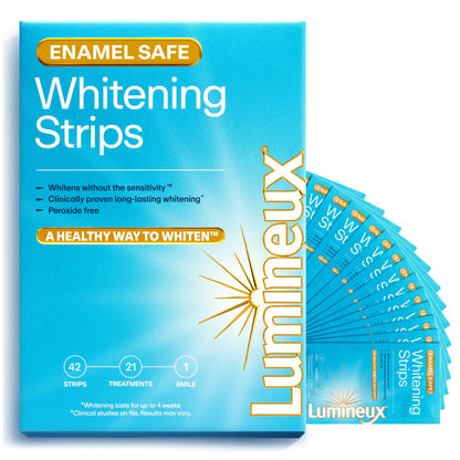 Lumineux Teeth Whitening Strips 21 Treatments – Peroxide Free - Enamel Safe for Whiter Teeth - Whitening Without The Sensitivity - Dentist Formulated - Sensitivity